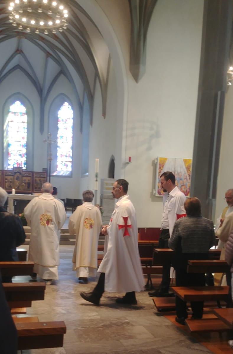 Santa Messa dei Templari Cattolici Svizzeri nella Chiesa di San Pietro nel Canton di San Gallo del distretto di Will (Svizzera)(Aprile 2024)