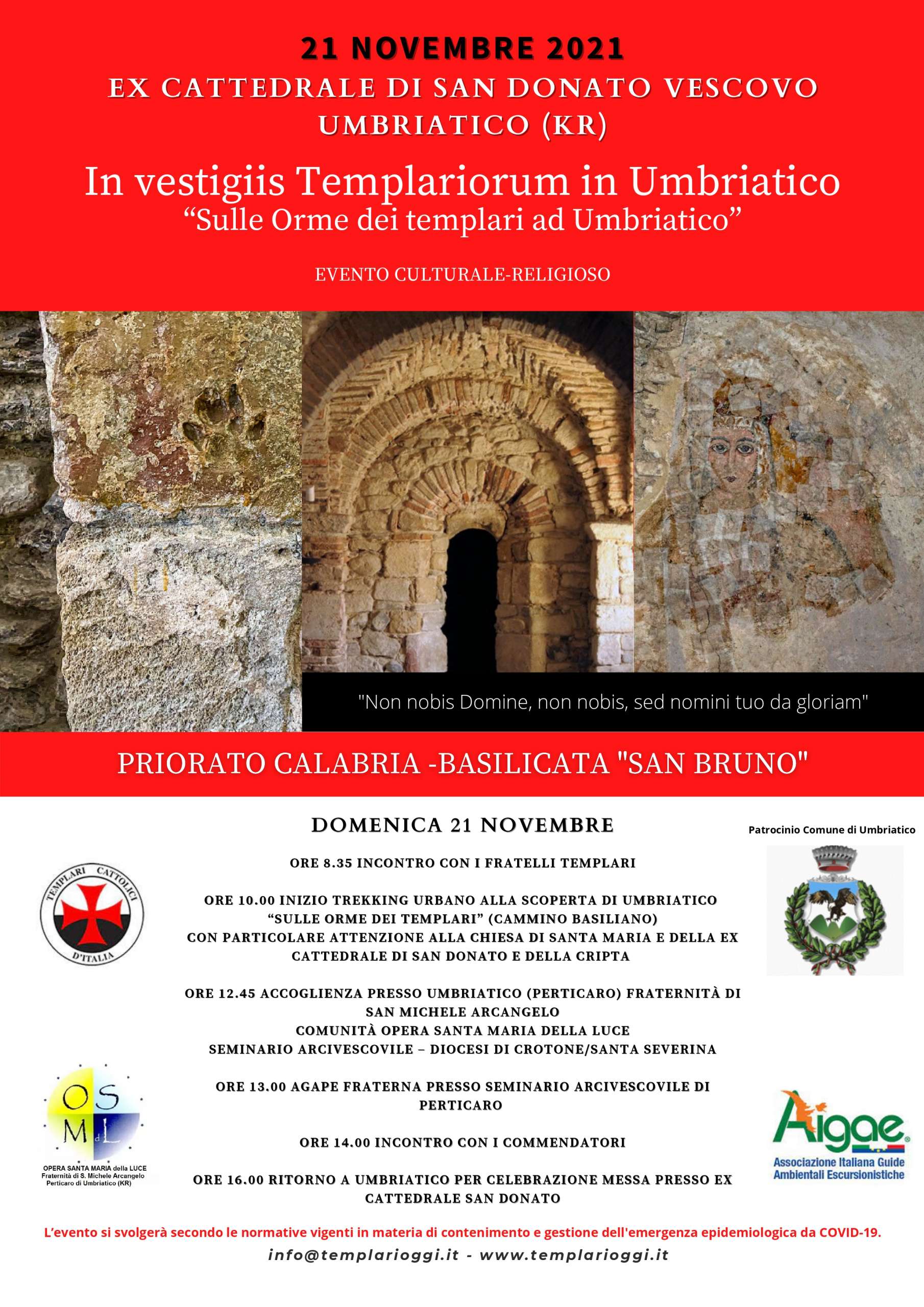 In vestigiis Templariorum “Sulle Orme dei templari” – Umbriatico (KR) 21.11.2021