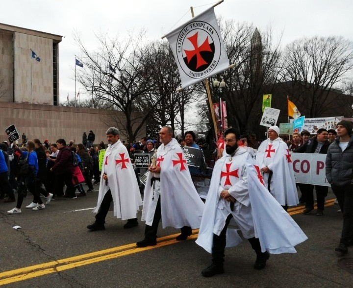 Catholic Templars Today in Washington DC for the March for Life