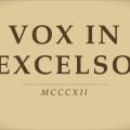 Pergamena con la scritta Vox in excelso, MCCCXII