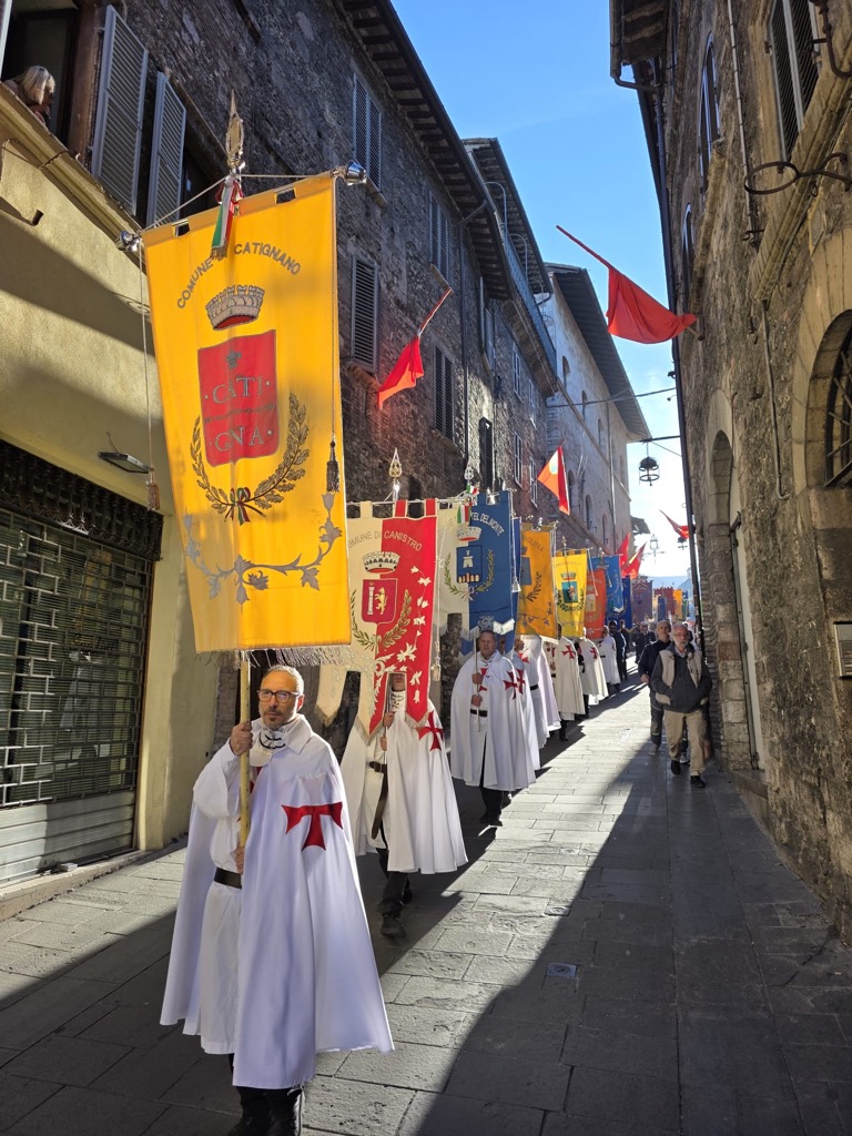Templars at the Feast of October 3rd and 4th of St. Francis of Assisi – Patron Saint of Italy in Assisi (2025) in the presence of Prime Minister Giorgia Meloni