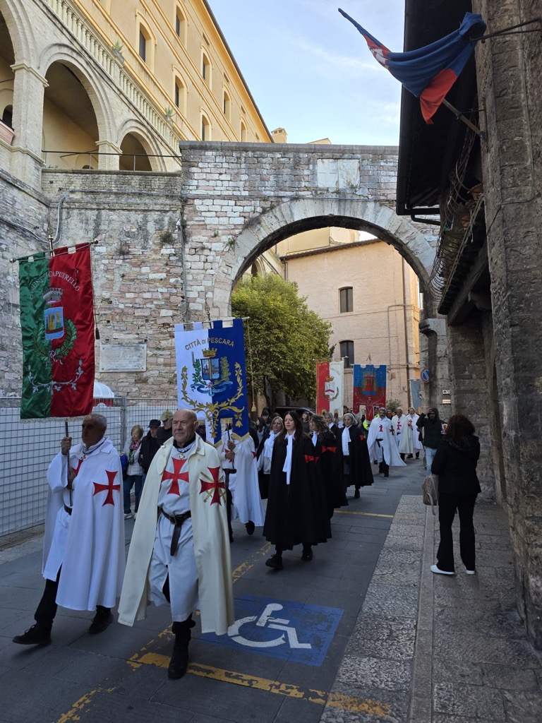 Templars at the Feast of October 3rd and 4th of St. Francis of Assisi – Patron Saint of Italy in Assisi (2025) in the presence of Prime Minister Giorgia Meloni