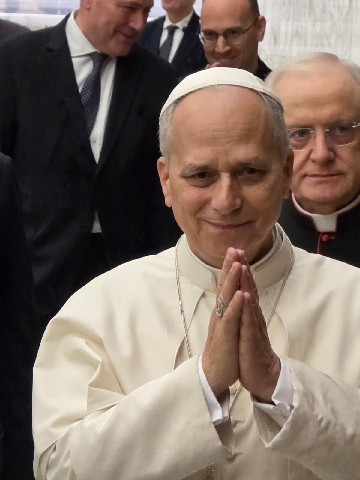 Les Templiers à l’audience du Saint-Père, le pape Léon XIV, avec les collaborateurs et les bénévoles du Jubilé – Salle Paul VI – Cité du Vatican