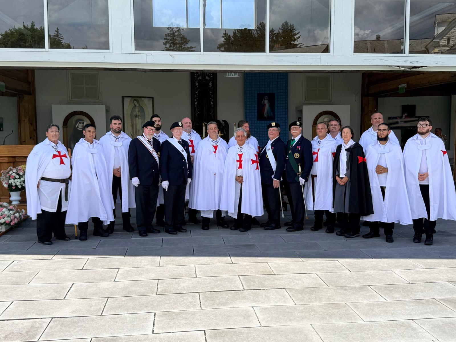 The Templars Alongside Latino Pilgrims at the National Shrine of The Divine Mercy in Stockbridge, Connecticut, USA